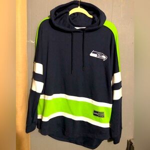 NEW NFL TEAM APPAREL SEATTLE SEAHAWKS blue hoodie L NWT $65